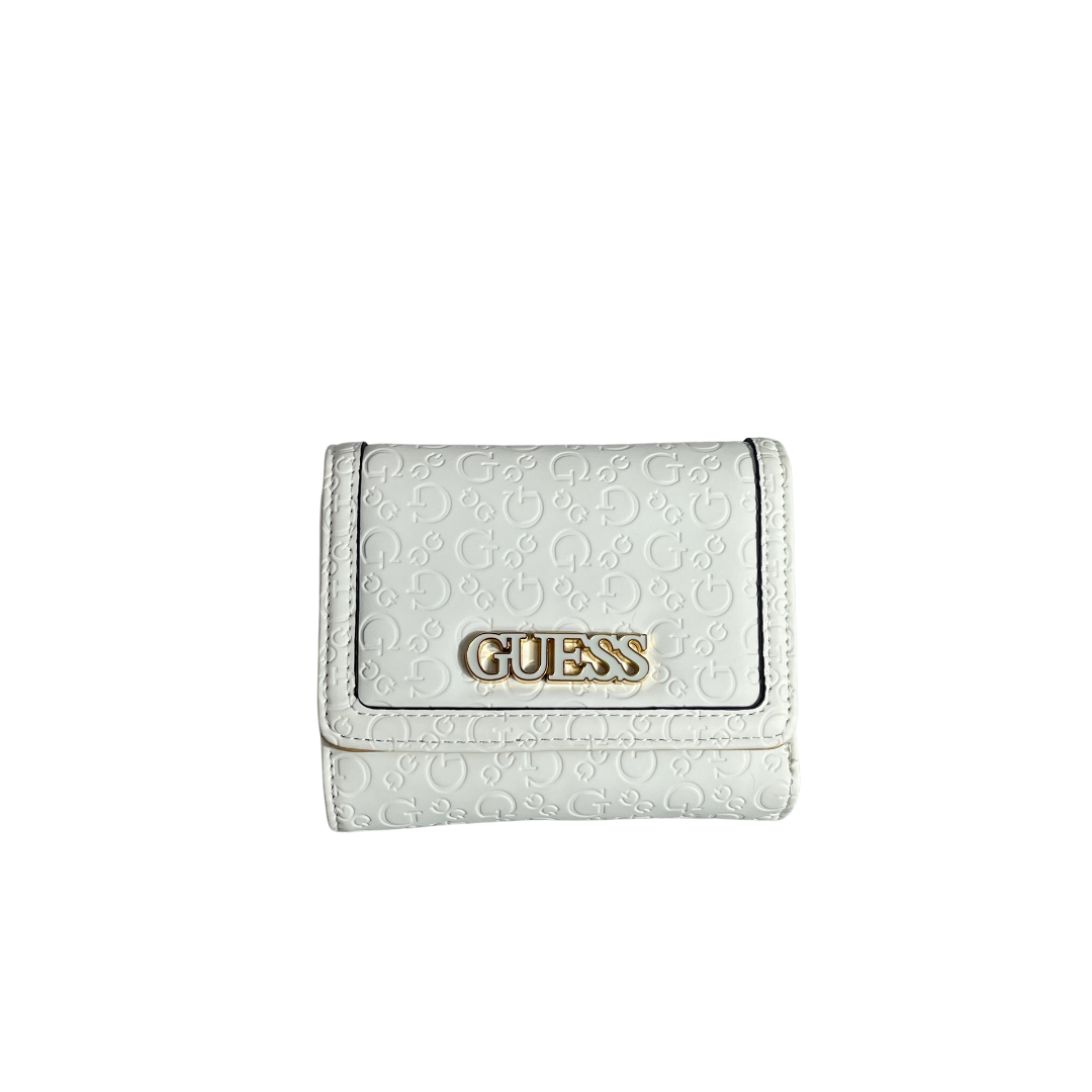 Cartera Guess blanco nacarado.