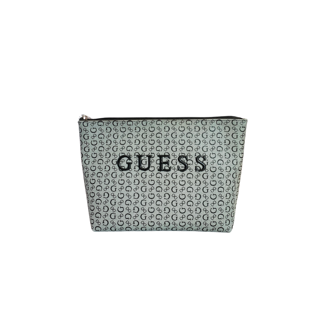 Cosmetiquera Guess verde olivo.