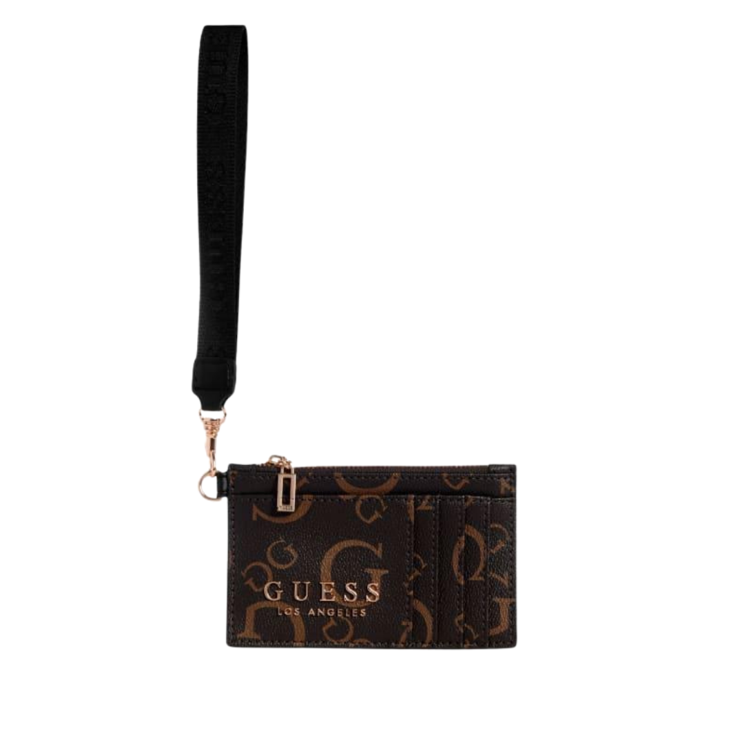 Tarjetero Guess café chocolate.