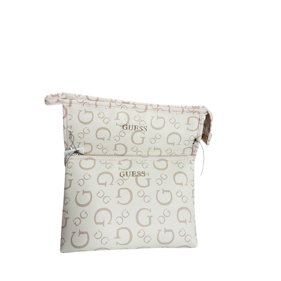 Cosmetiquera Guess blanco.