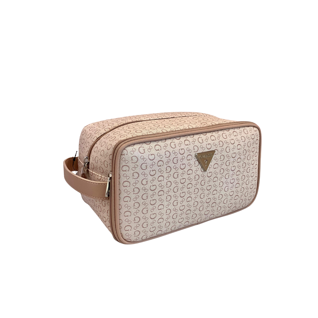 Cosmetiquera Guess beige.