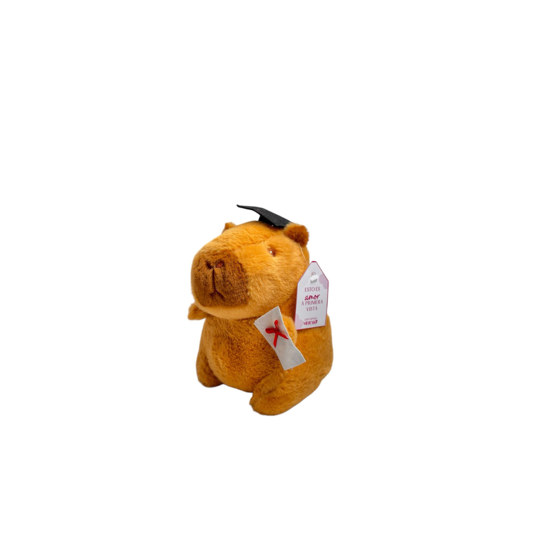 Peluche Capibara naranja.