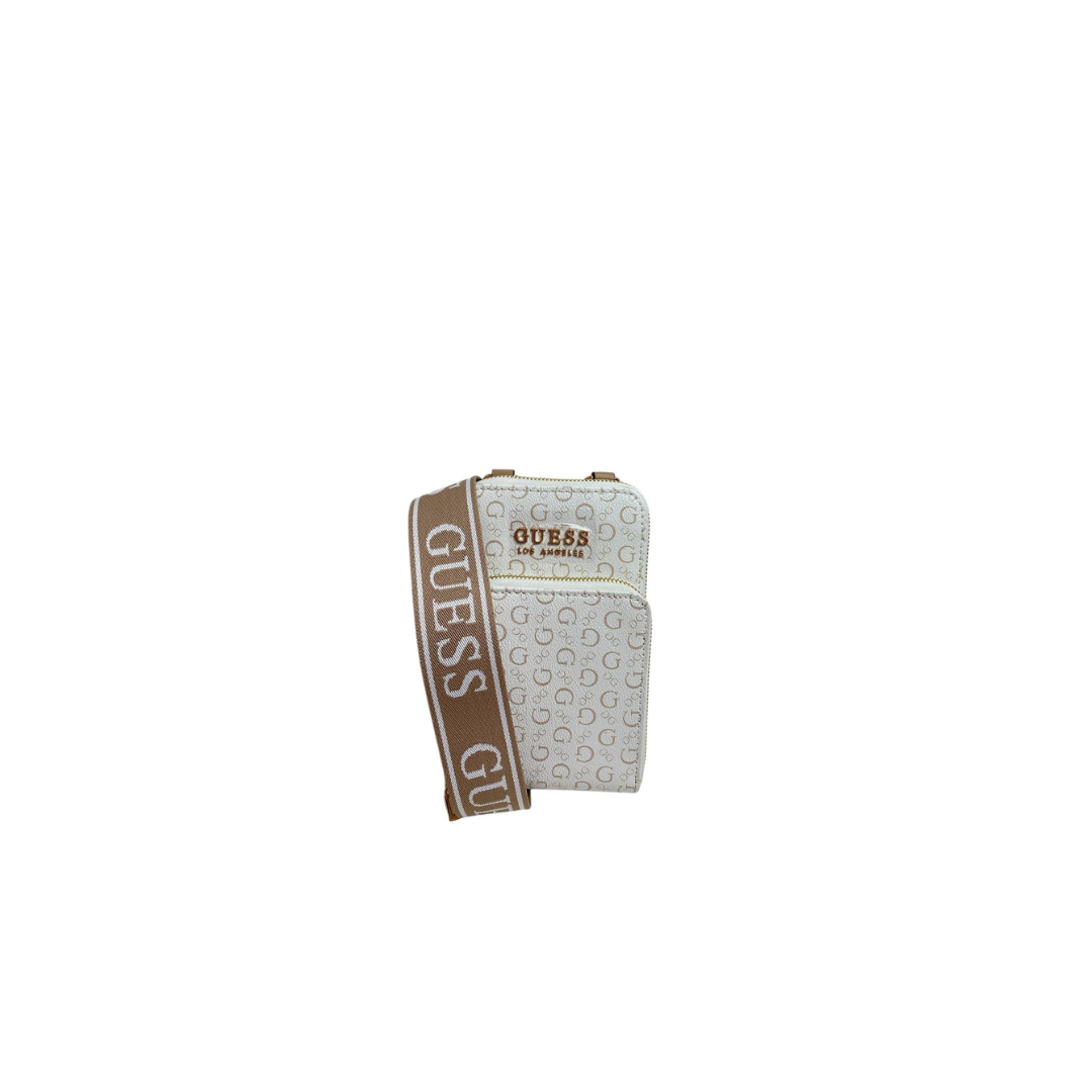 Bolso Guess blanco-beige.