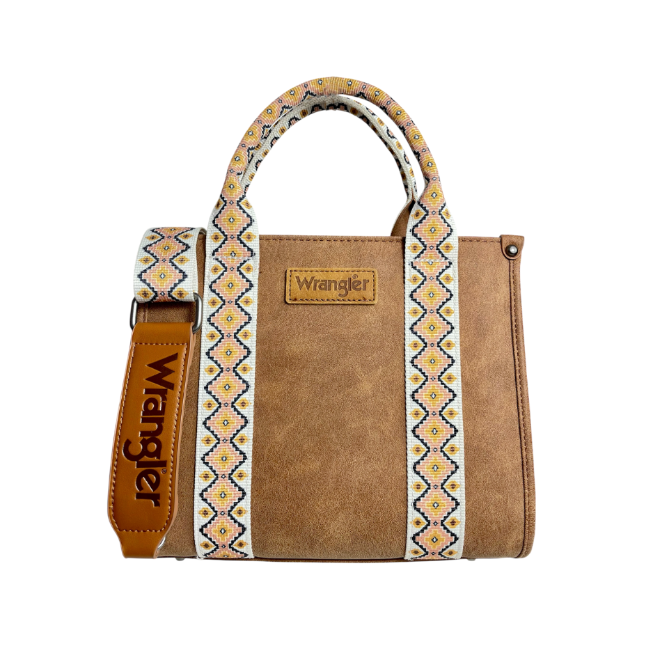 Bolsa Wrangler Café, con estampado 