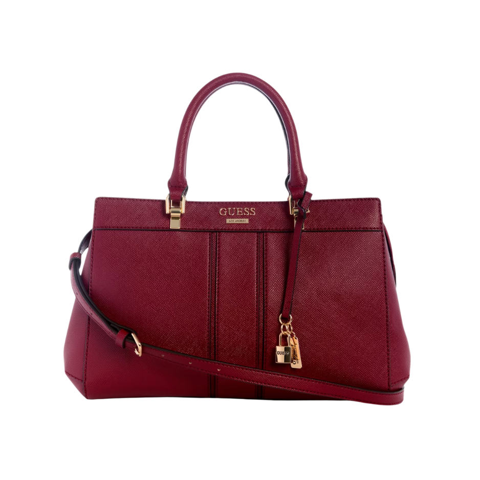 Bolso Guess Rojo,franja al centro con le...