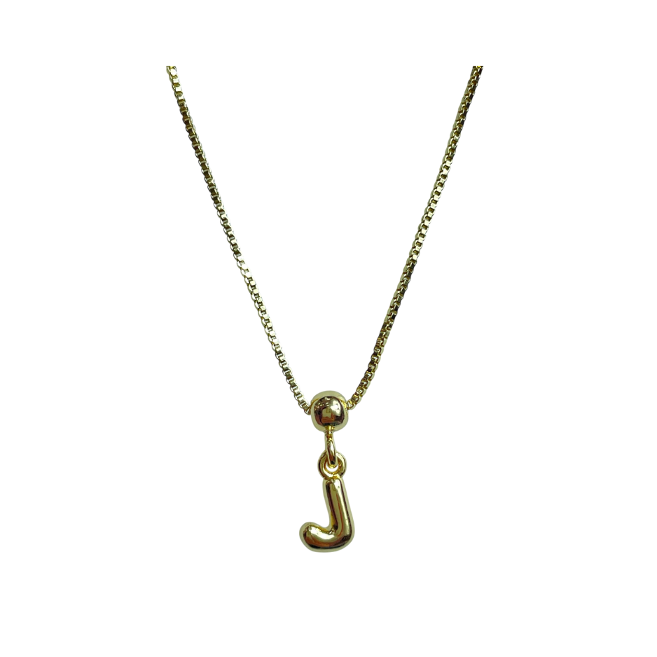 Inicial J dorada lisa