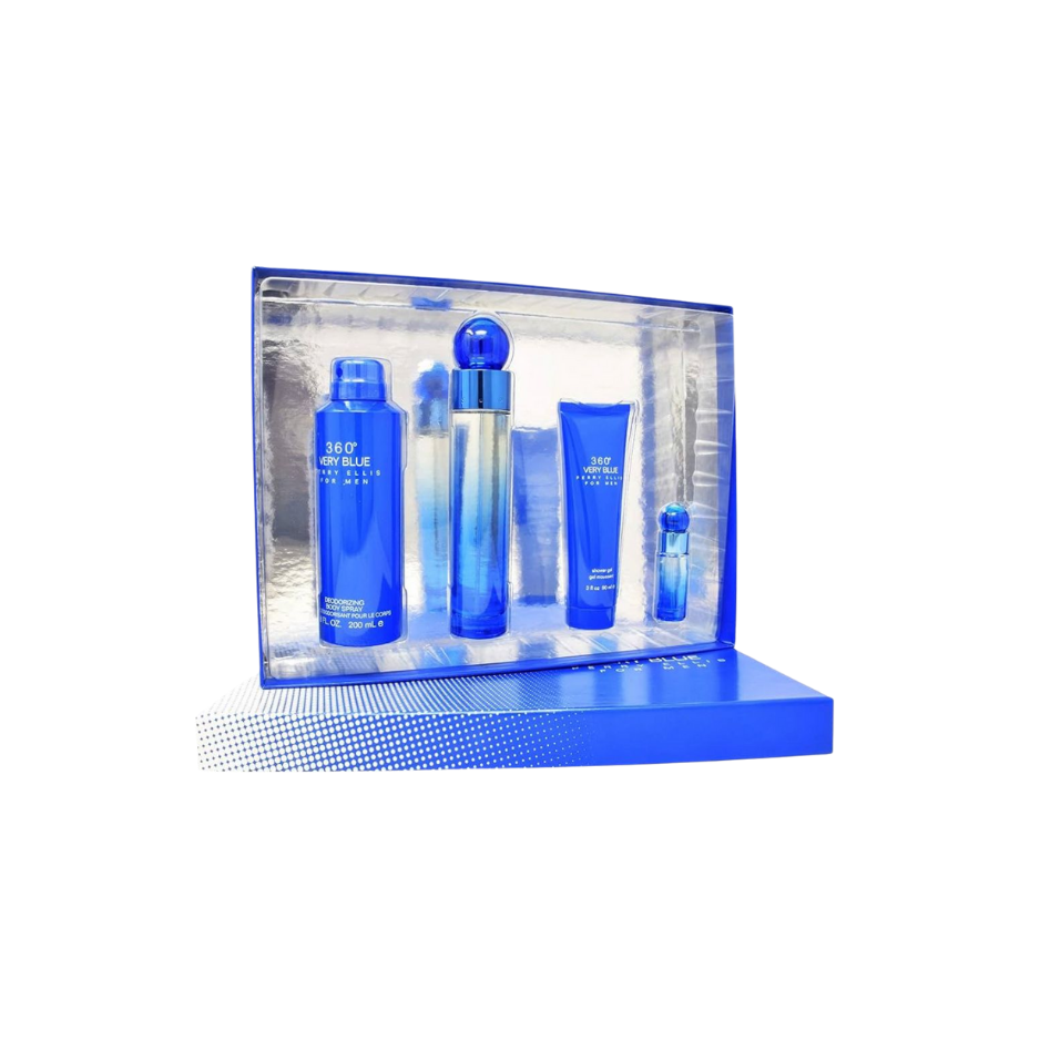 Set Perfume Perry Ellis 360 Very blue 4p...